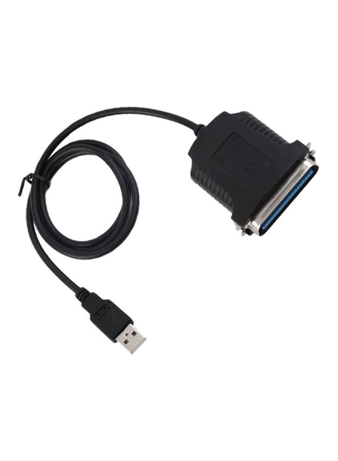 USB To Parallel LPT1 Port Cable Black - Image 2